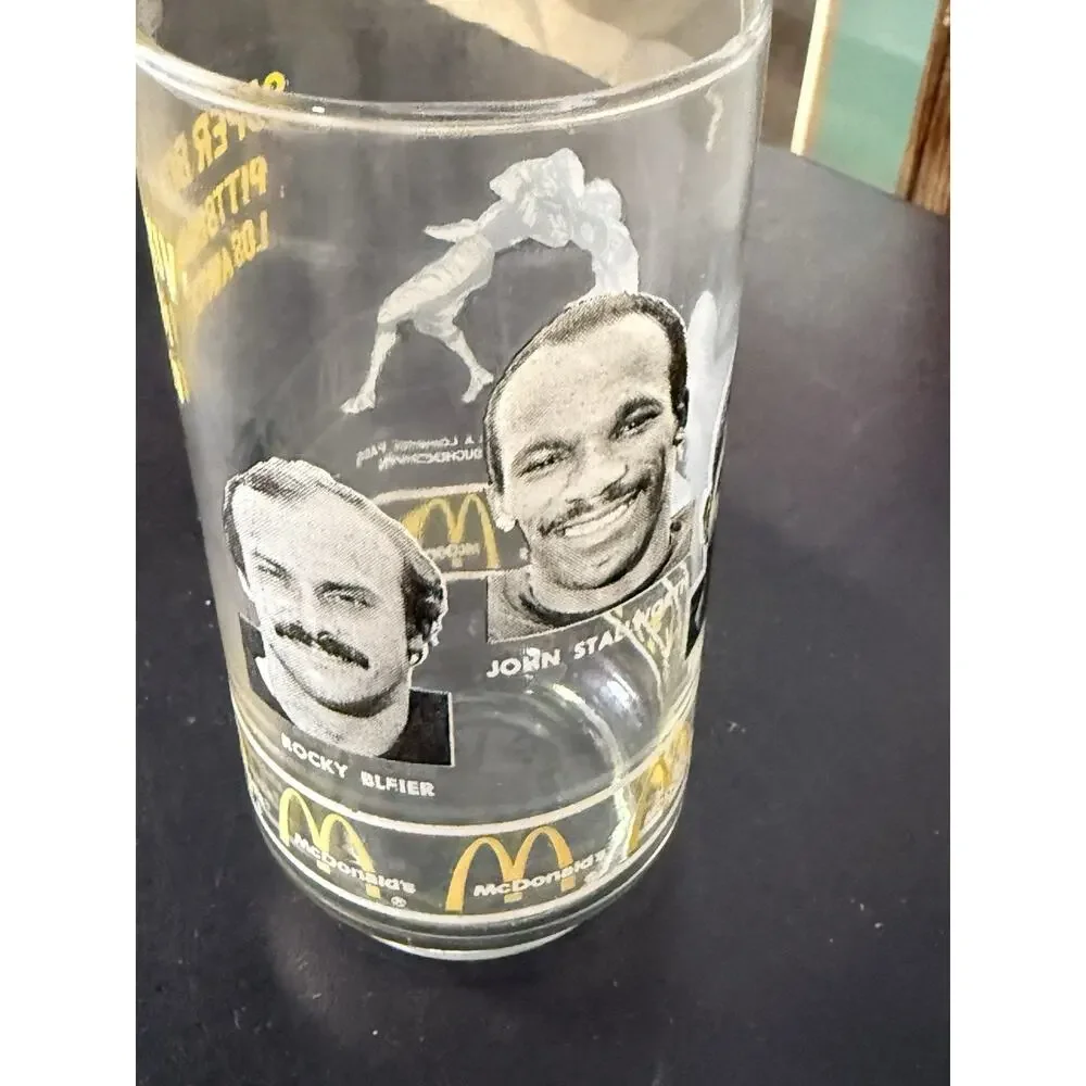 Vintage 1980 McDonald’s Super Bowl XIV Pittsburgh Steelers Glasses Set of 4